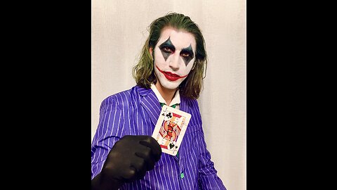 I did this Joker’s makeup & hair 😎