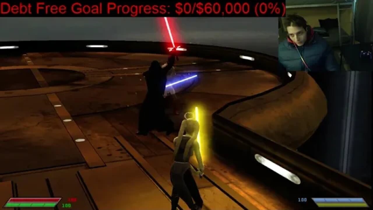 Obi Wan Kenobi VS Kylo Ren In A Battle With Live Commentary In Star Wars Jedi Knight Jedi Academy