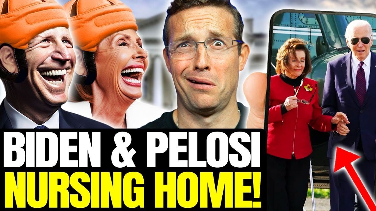 BIDEN AND PELOSI HOLD HANDS AFTER CONFUSED JOE FREEZES UP | 'NURSING HOME REUNION!’👴🏻🤣