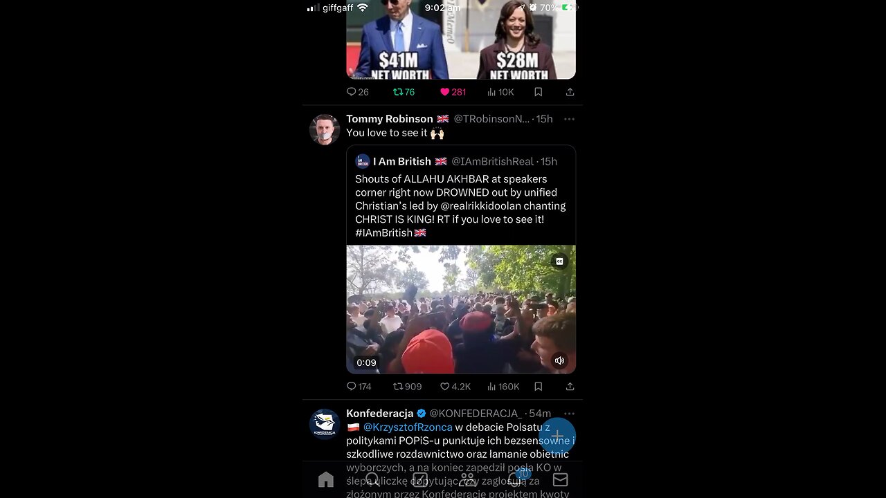 Tommy Robinson post on X : London Speakers Corner : Christ is King