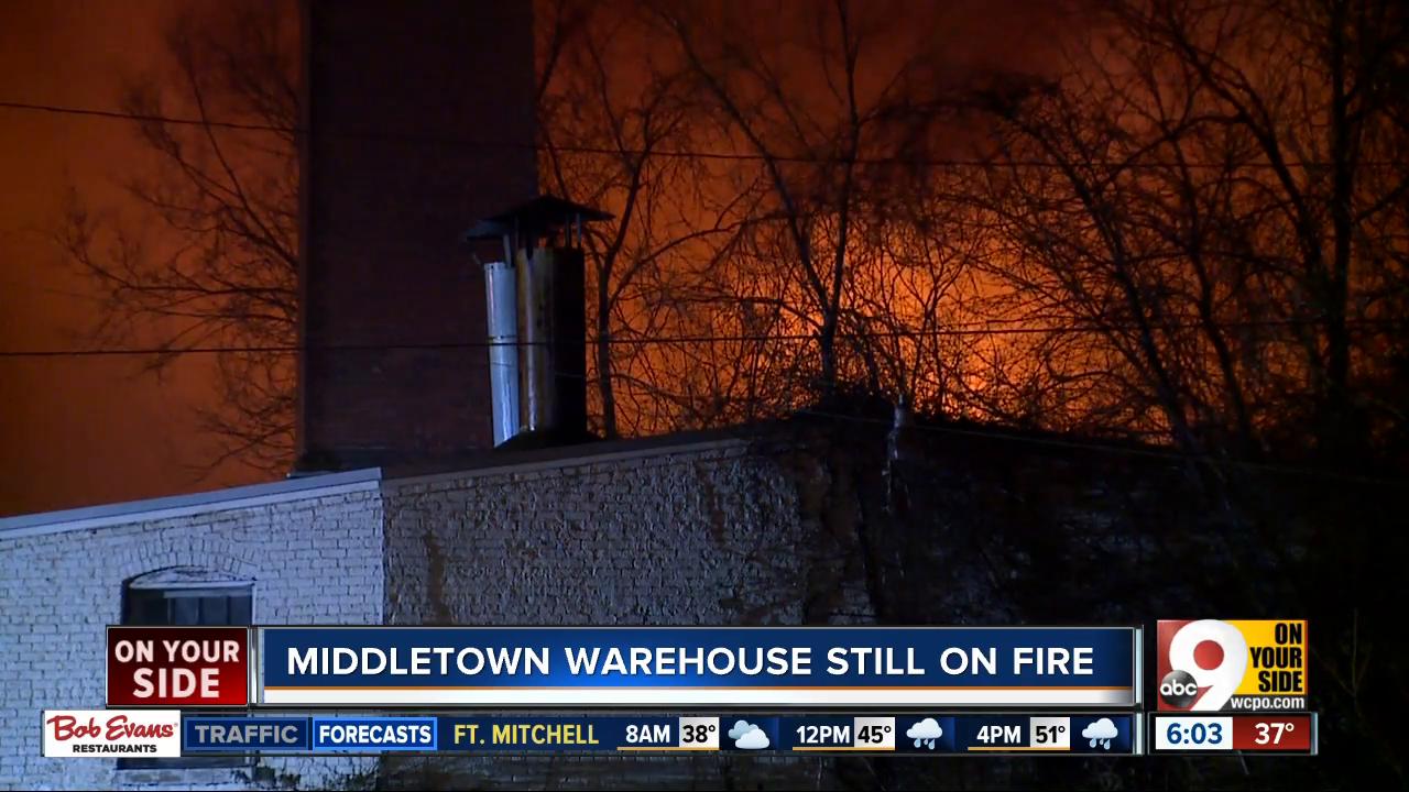 Middletown factory fire still going almost 24 hours later