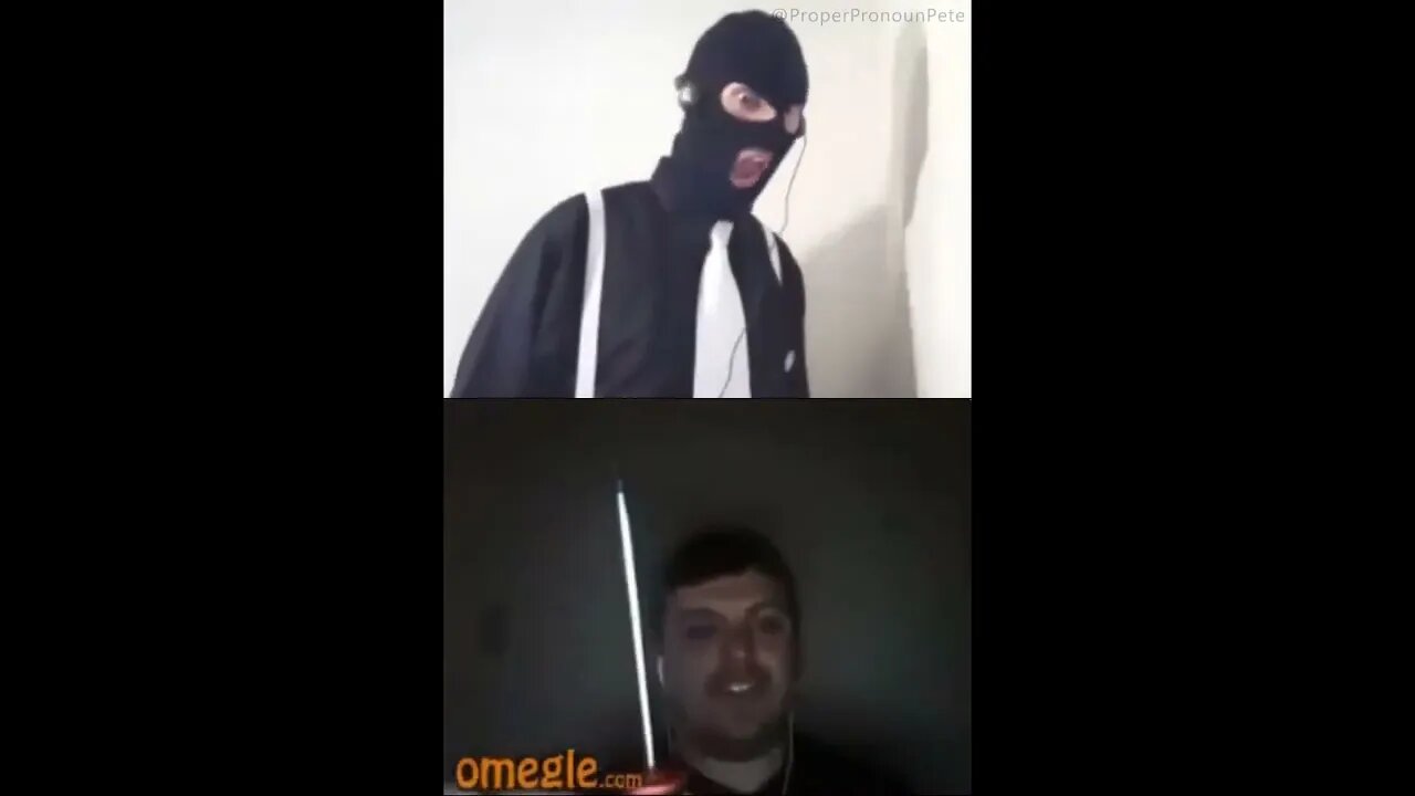 Crazy Guy Sticks Screwdriver In His Nose On Omegle