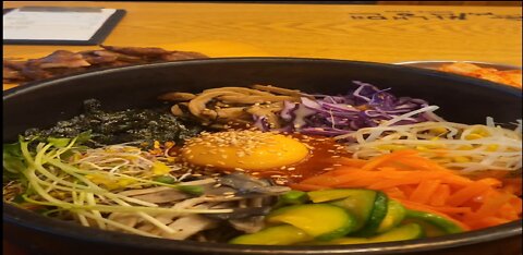 Bibimbob Served in hotstone pot. Korean restaufant