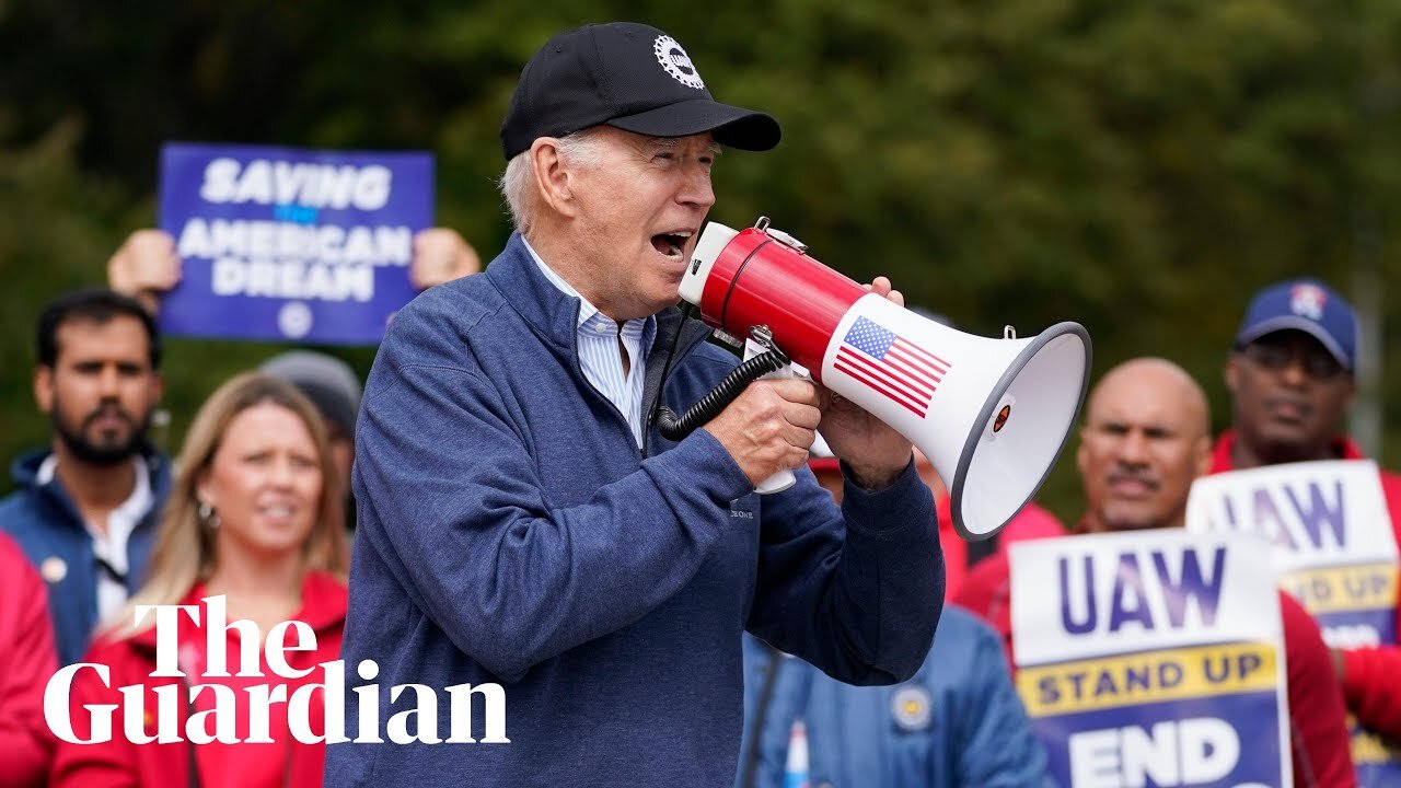 Historic Moment: US President Joins Striking Workers in Michigan!