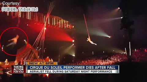 Performer injured in fall at Cirque du Soleil Volta show in Tampa has died