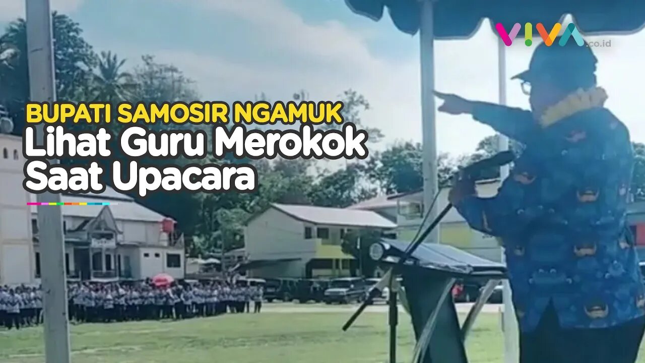 Kemarahan Bupati Samosir Lihat Para Guru Lancang saat Upacara Peringatan