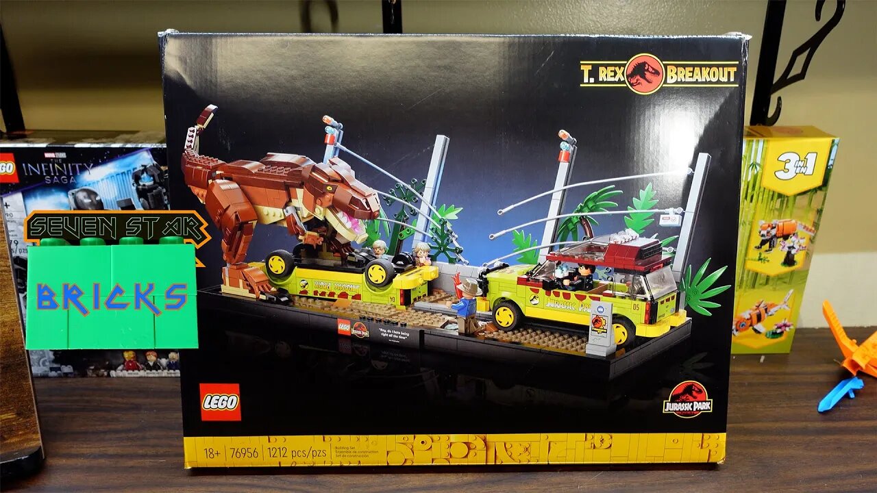 T. Rex Breakout Speed Build & Review - Lego Jurassic Park set 76956 - 1212 pcs