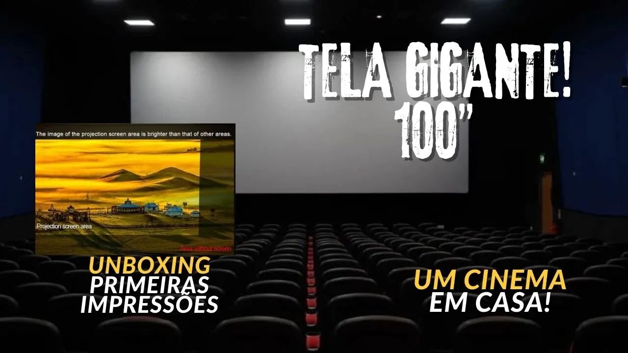 TELA DE PROJEÇÃO GIGANTE DE 100 POLEGADAS! PARECE UM LENÇOL PRATEADO. SERÁ QUE É BOA? ALIEXPRESS