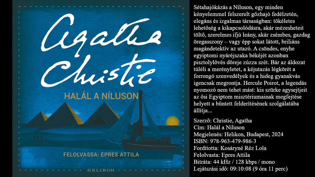 Christie, Agatha: Halál a Níluson. Helikon, Budapest, 2024