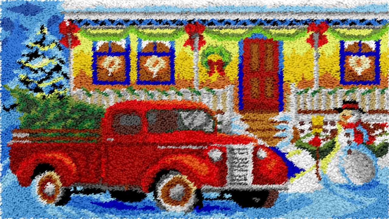 Vintage Christmas | Rug Making Latch Hooking Kit