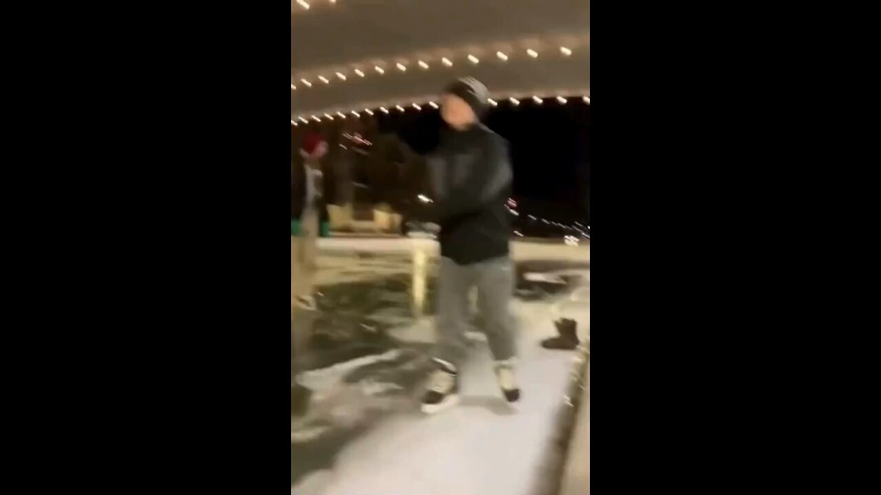 Drunk driver finds her way onto a frozen canal