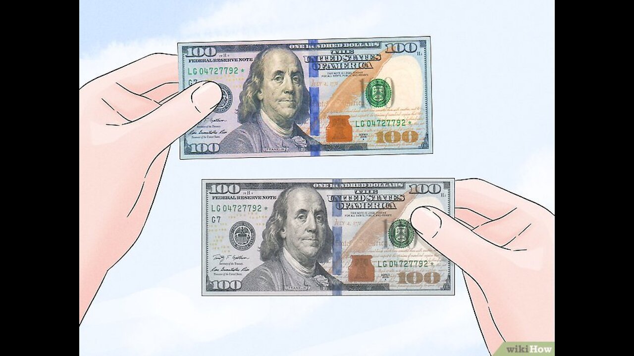 US $100 Bill Real vs Fake Comparison: How to tell if an One Hundred Dollar Bill is real/counterfeit