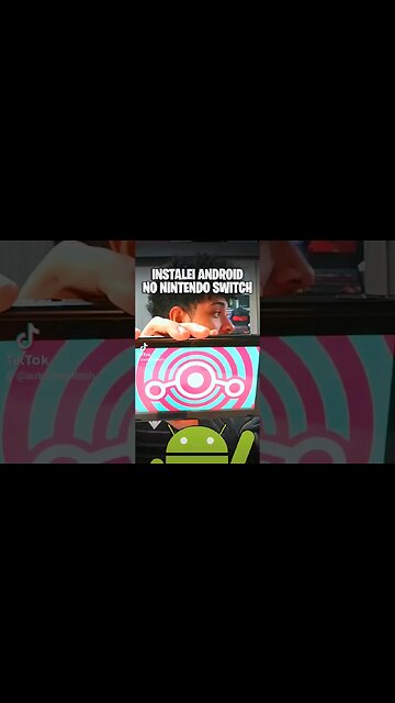 EU INSTALEI ANDROID DENTRO DO SWITCH! #android #switch #nintendo #nintendoswitch #shorts #tiktok