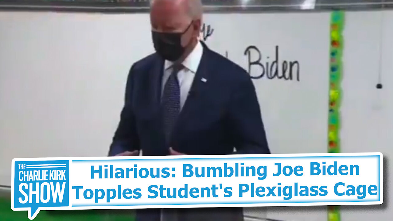 Hilarious: Bumbling Joe Biden Topples Student's Plexiglass Cage