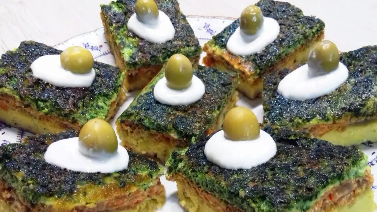 Persian herb kuku (kuku sabzi) traditional Persian egg dish