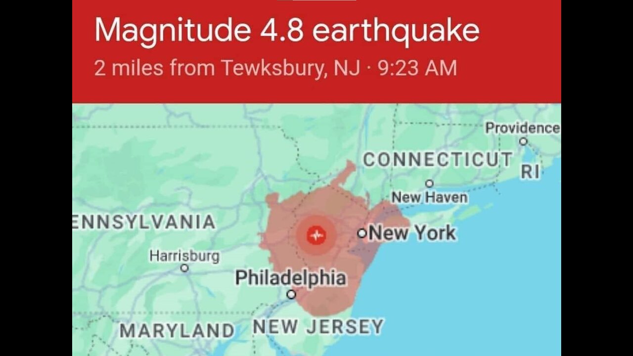 4.8 EARTHQUAKE HITS NEW JERSEY BIGGEST IN 140 YEARS. A PRIMER FOR APRIL 8TH ECLIPSE QUAKE?