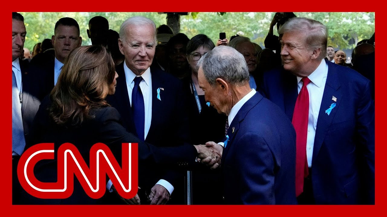 See Harris and Trump shake hands at 9/11 service