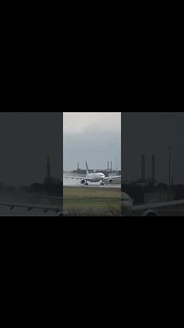 💦Airbus rockets off wet runway✈️