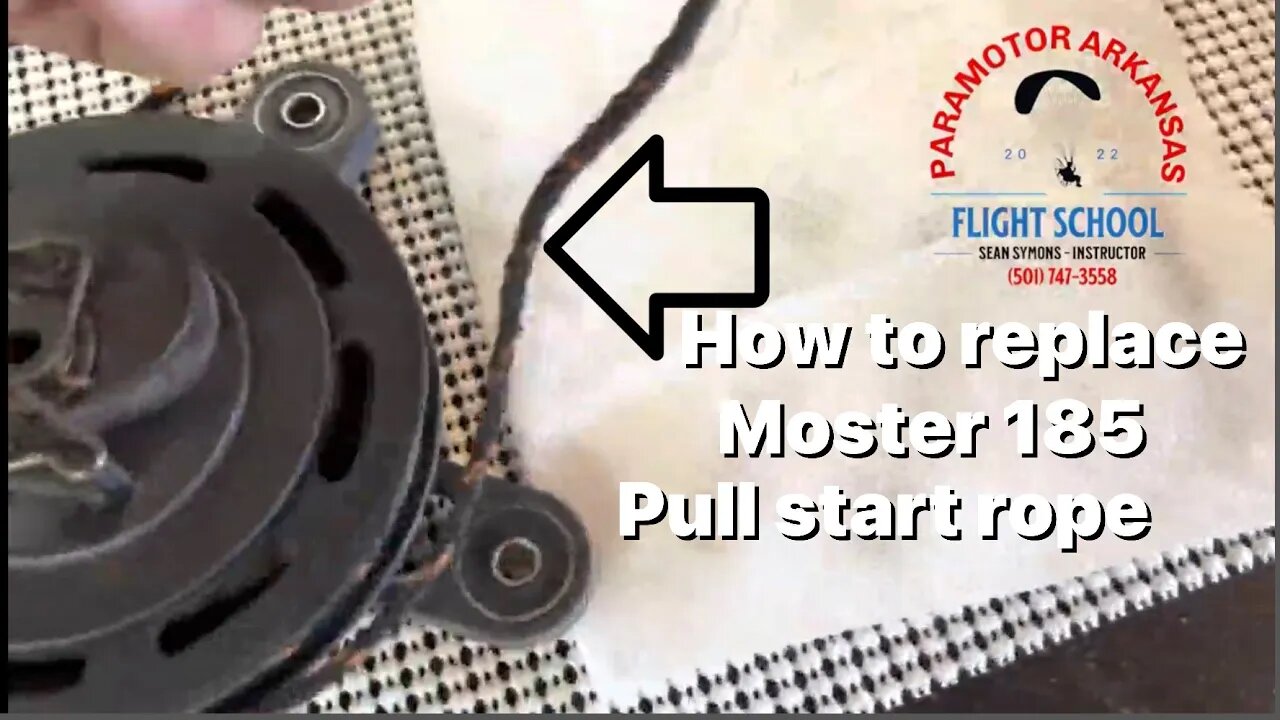 How to replace your moster 185 pull start rope #paramotor