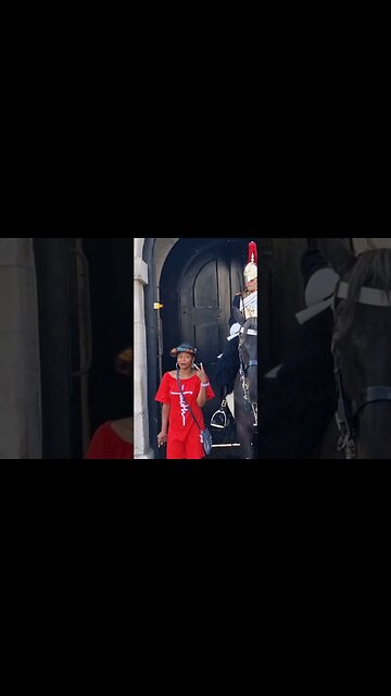 The guard looks at disrespecting tourist #london