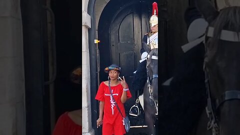 The guard looks at disrespecting tourist #london