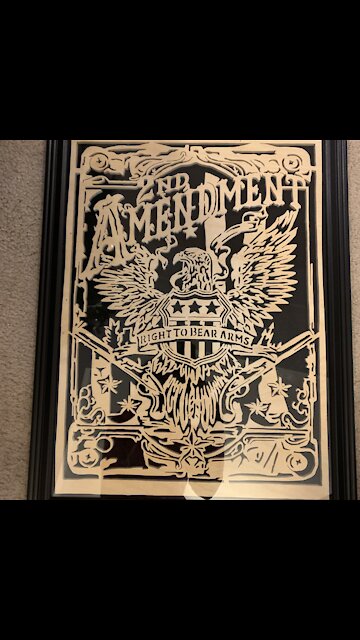 2nd Amendment wood portrait