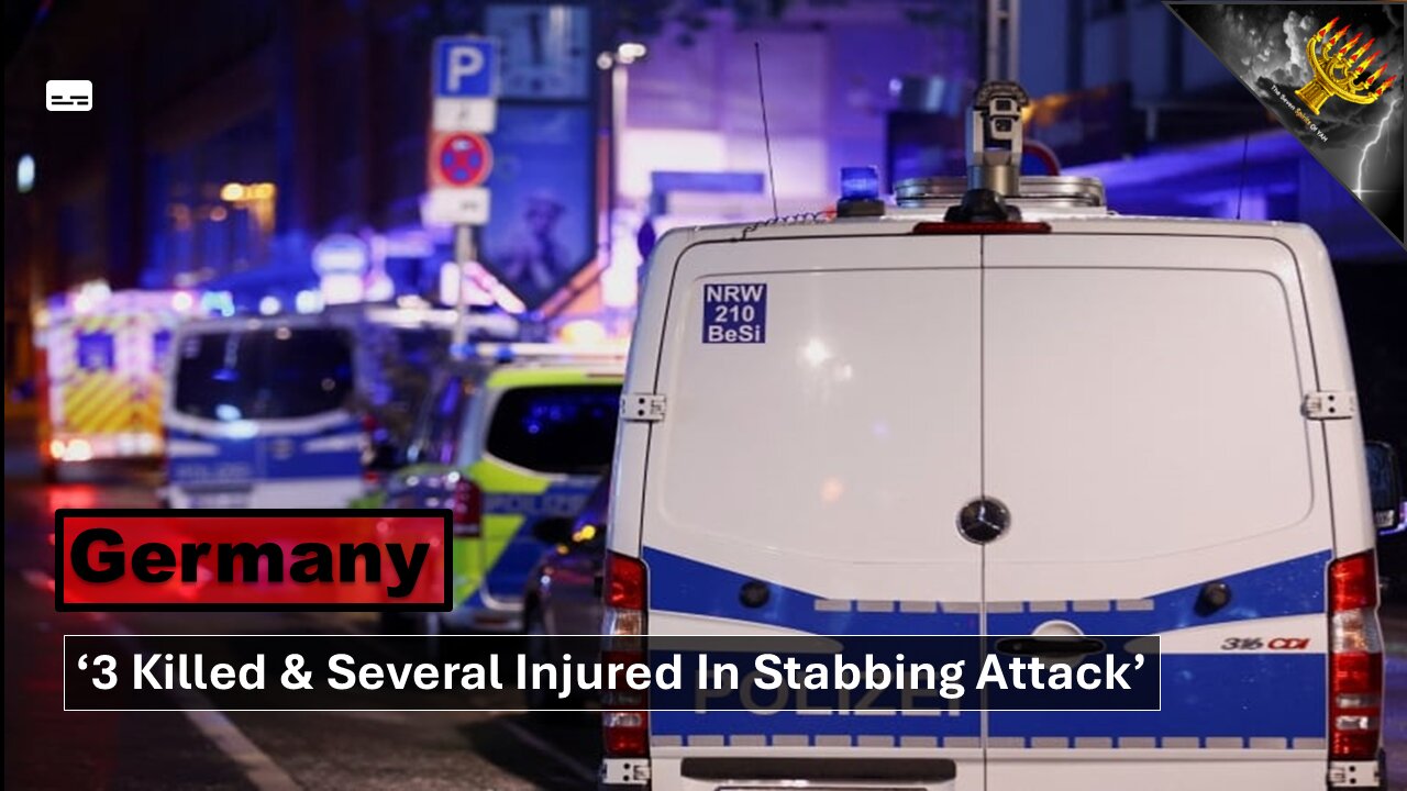 '3 Killed & Several Injured In Stabbing Attack In Germany' (subtitles)