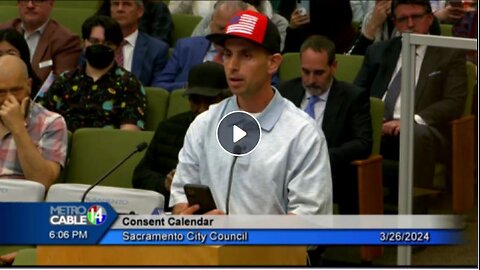 Ryan Messano tells Council in Sacramento about the Jewish desctruction of America