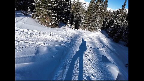 Backcountry skiing at Butler Gulch December 28