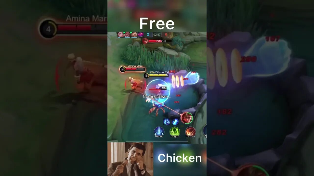 Badang loves free chicken Yin #mobilelegends #shorts #codashop #mlbb #yin #badang