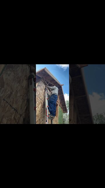 Progress! A-Frame Alaska Cabin Addition! #Shorts #HomeFreeAlaska #OffGrid #Alaska