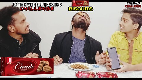 Eating Biscuit With Expression