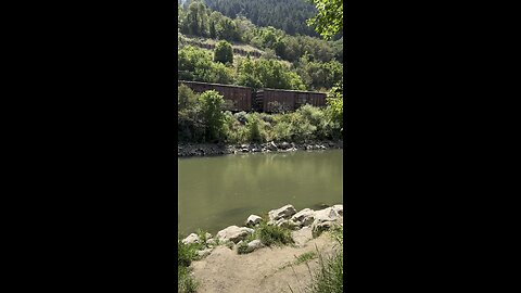 Train passing Wyoming