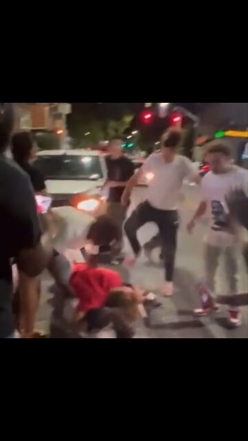 Jaw-dropping video shows brutal brawl taking over Baltimore streets