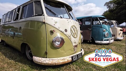 Skeg Vegas 2024 - SO MUCH RUST x54 Ratlook Patina VW Busses!! & x20 Bugs too! #vwsplit #aircooledvw