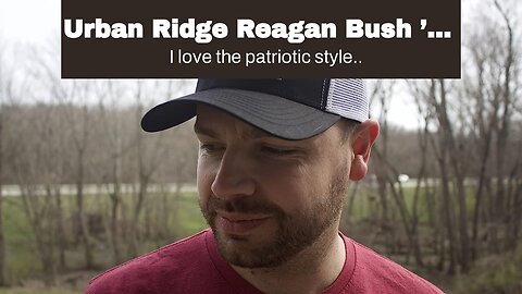 Urban Ridge Reagan Bush ’84 Adult Trucker Hat Snapback, Navy Blue with Embroidered Patch