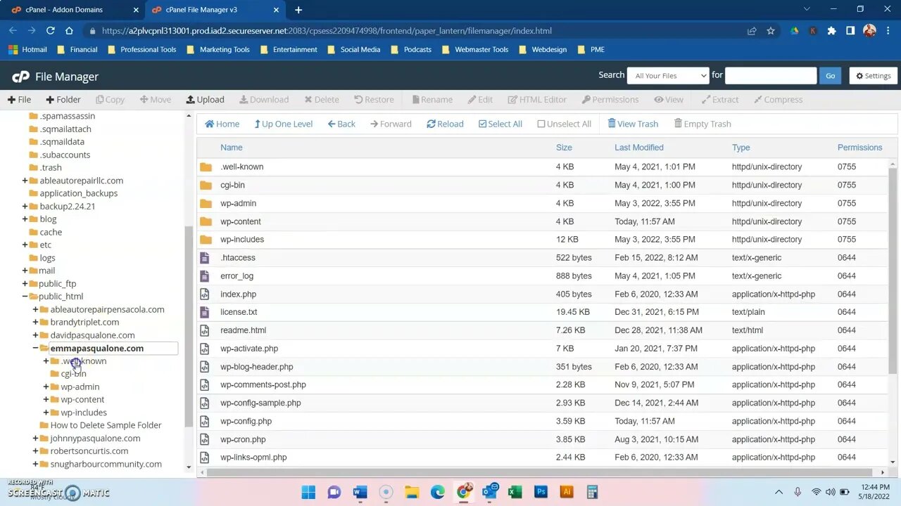 How to delete a public_html folder in cPanel File Manager