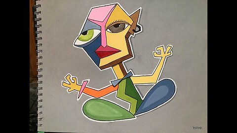 Cubism Acrylic Painting {The Mystic}