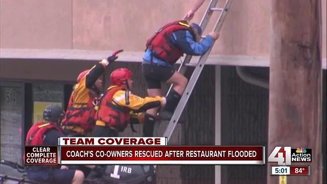 Co-owners of Coach’s rescued from flooded restaurant