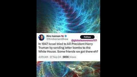 US president Truman sent letter bomb by Talmudic Jewish terror group.