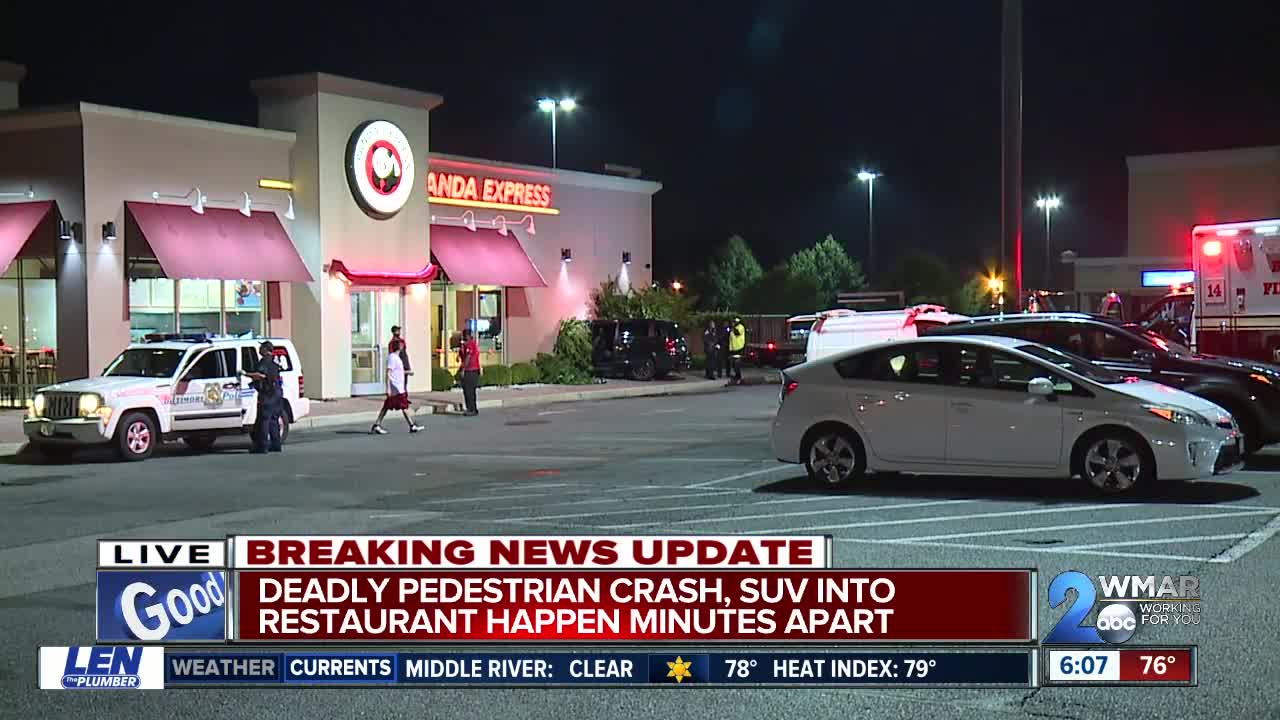 SUV crashes into Panda Express in Northwest Baltimore