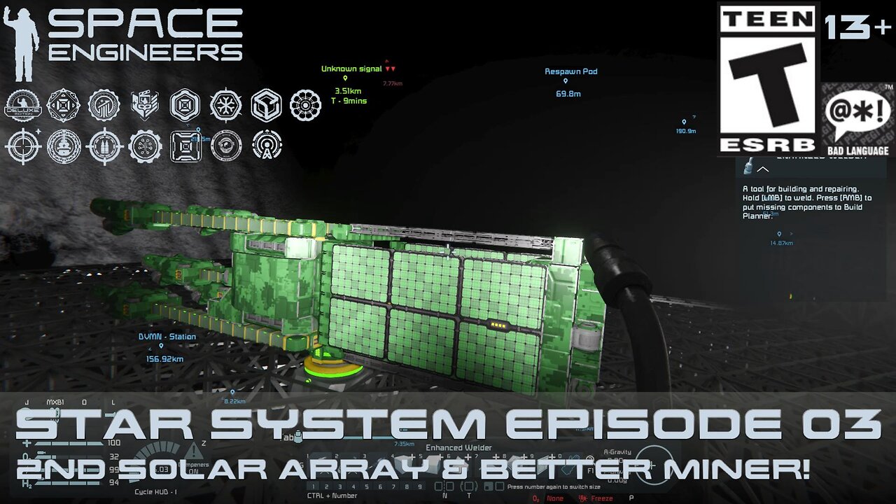 Space Engineers 2024 (Star System Episode 03) 2nd Solar Array & Better Miner!