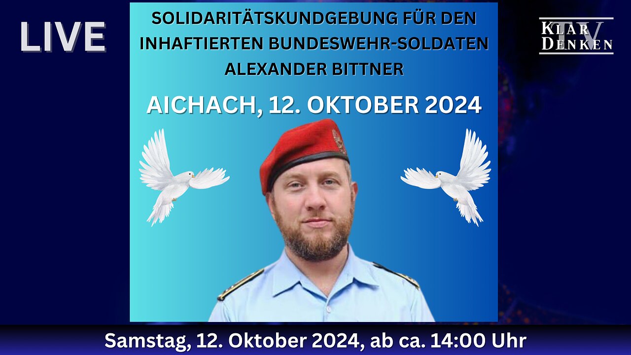 🔵💥LIVE | Solidaritätskundgebung für Alexander Bittner in Aichach💥