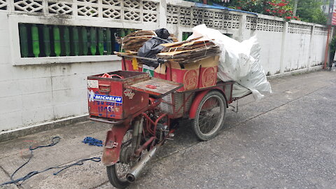 Mobile Junk Shop and Mobile Market in Bangkok, Thailand