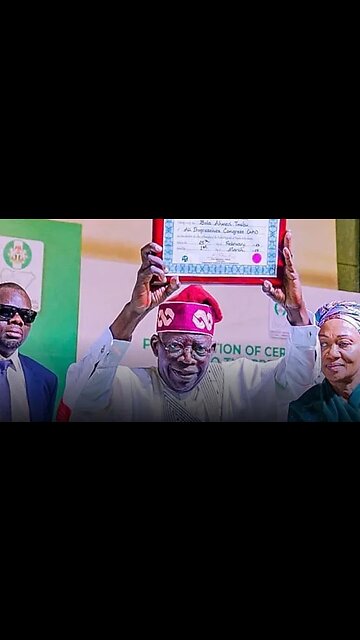 INEC’s Certificate of Return is like World Cup trophy to me — President-Elect, Bola Ahmed Tinubu.