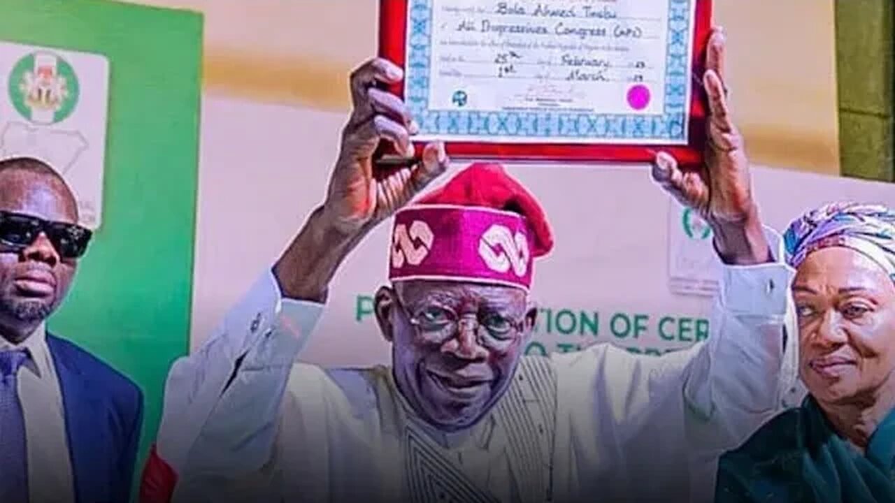 INEC’s Certificate of Return is like World Cup trophy to me — President-Elect, Bola Ahmed Tinubu.