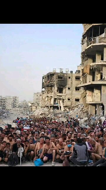 This is how Israel gathers civilians, photographs them, and deliberately humiliates them. ⏬⏬Read dsp