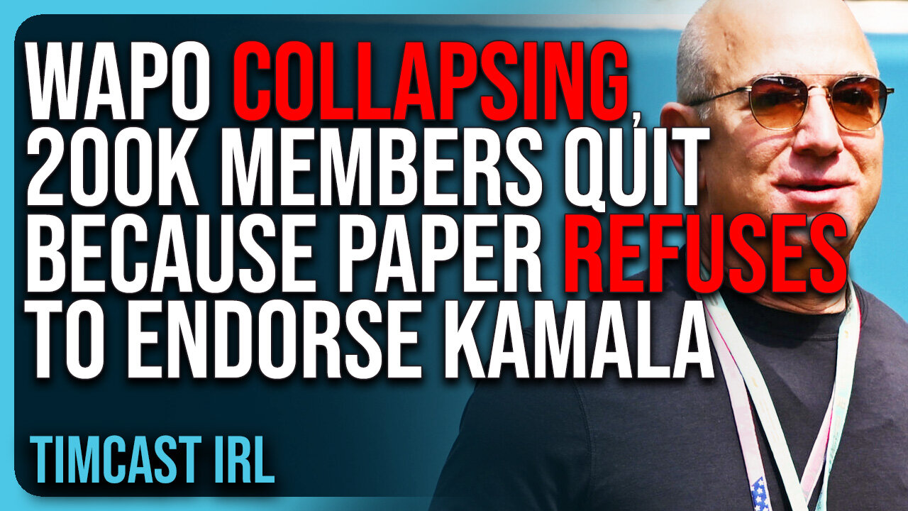 WaPo COLLAPSING, 200k Members QUIT Because Democrat Paper REFUSES To Endorse Kamala Harris