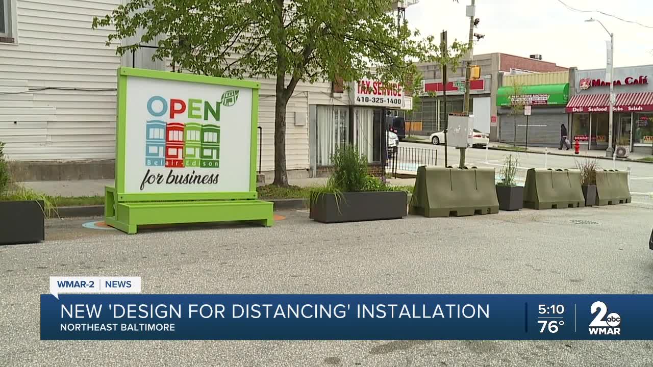 'Design for Distancing' installation in Northeast Baltimore