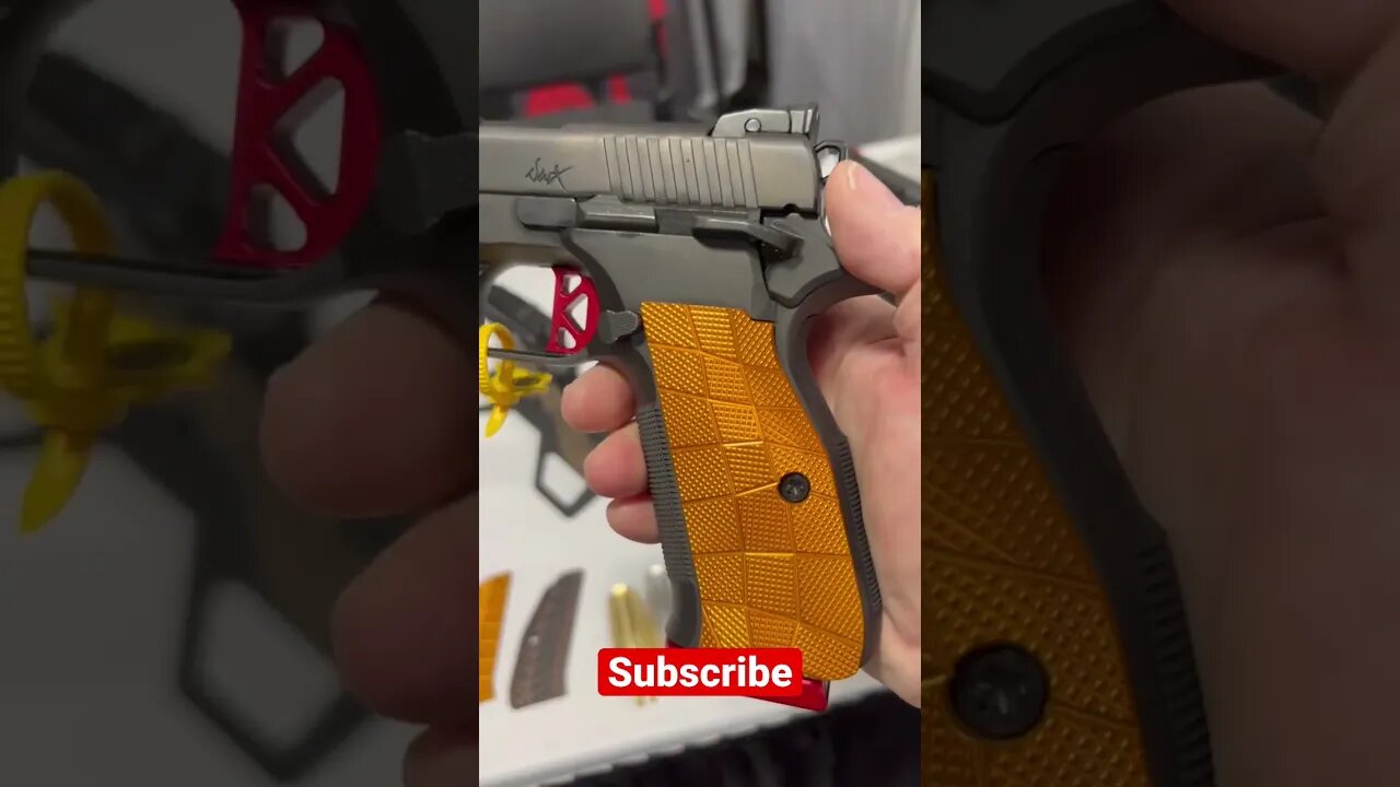 @DanWessonFirearms DWX with @Lokgrips 1911 Palm Swell GridLOK Aluminum grips - SHOT Show 2023